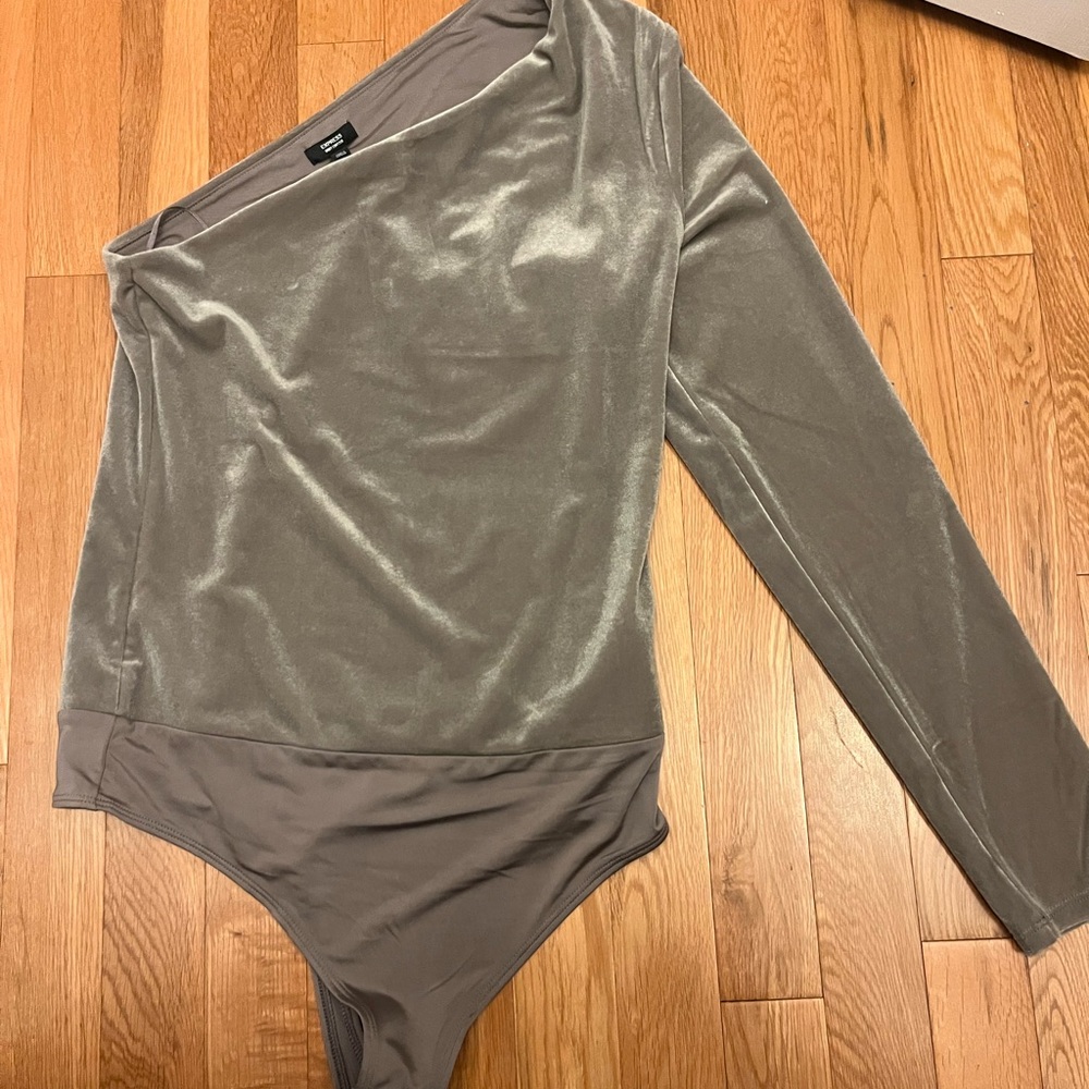 Brand New Express Shimmering Taupe Bodysuit